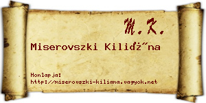 Miserovszki Kiliána névjegykártya